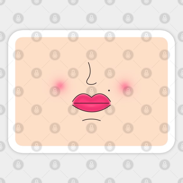 Big Lips Mask - Light skin Sticker by AnnaBanana